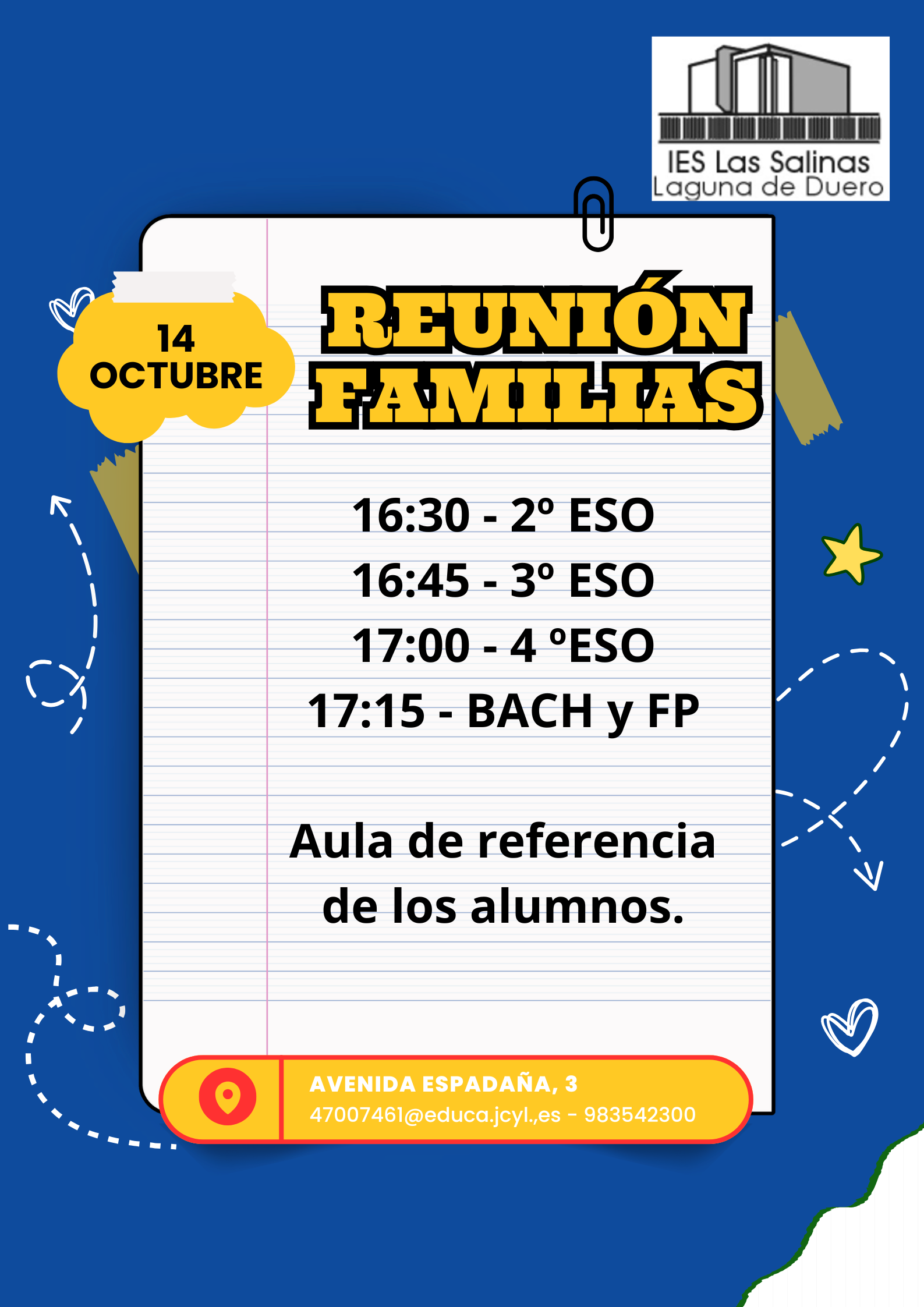 REUNIÓN FAMILIAS ESO Bach 2526
